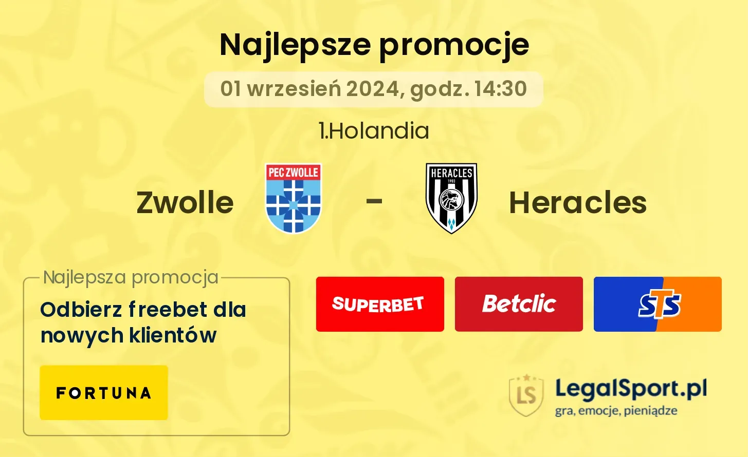 Zwolle - Heracles promocje bonusy na mecz