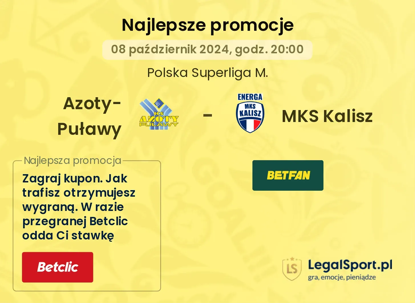 Azoty-Puławy - MKS Kalisz promocje bonusy na mecz