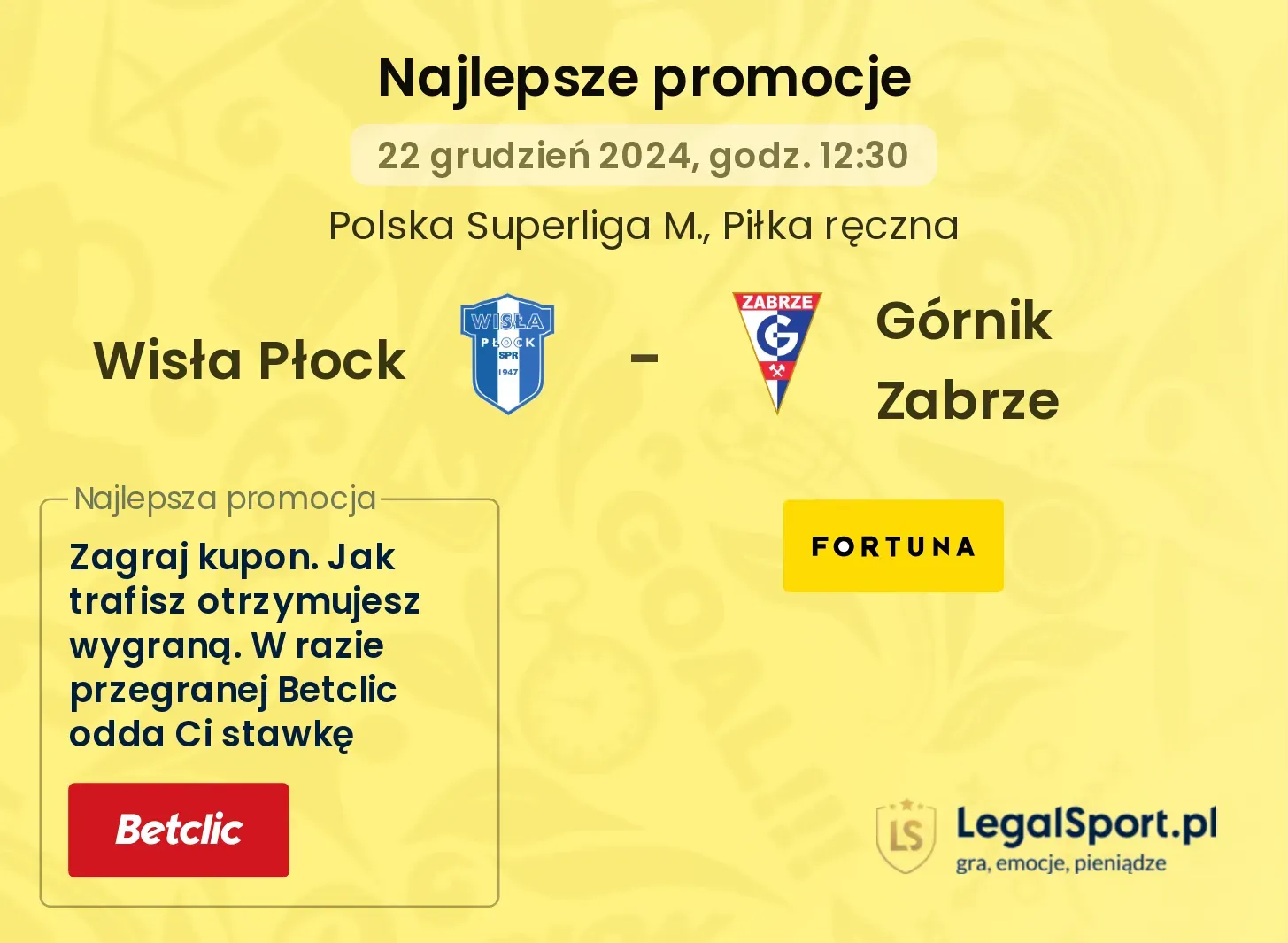 Wisła Płock - Górnik Zabrze promocje bukmacherskie