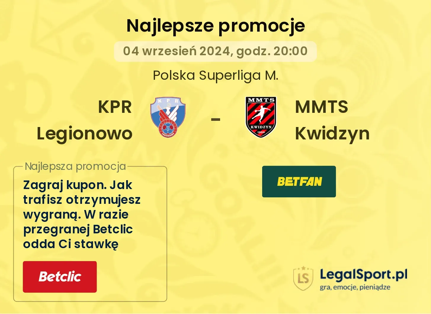 KPR Legionowo - MMTS Kwidzyn promocje bonusy na mecz