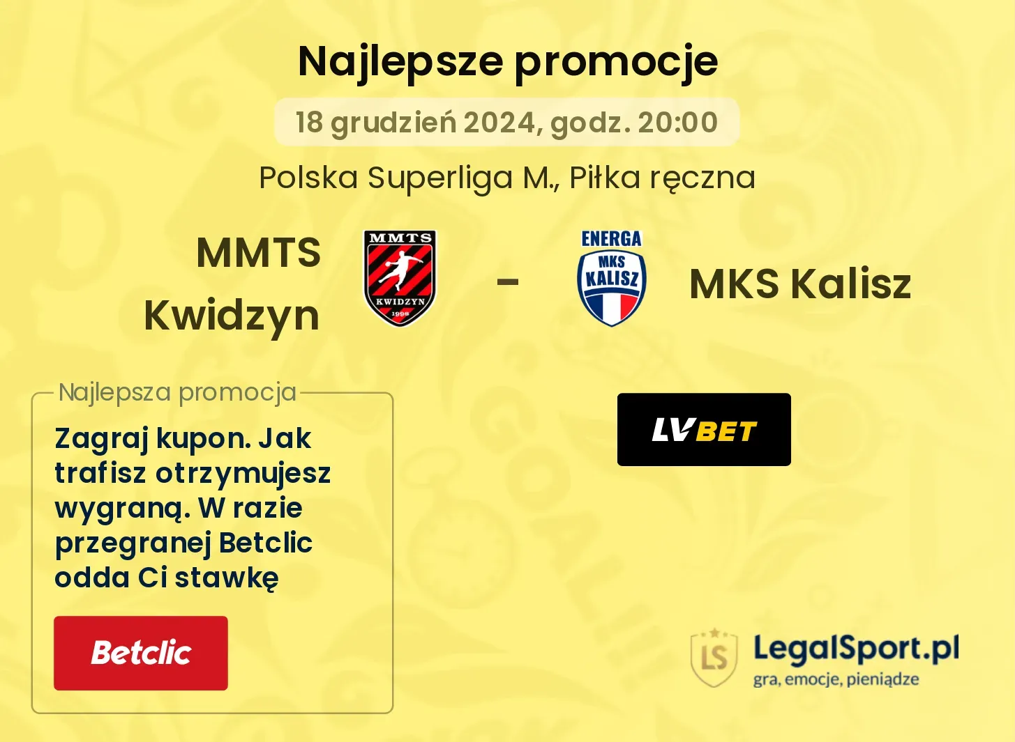 MKS Kalisz - MMTS Kwidzyn promocje bonusy na mecz