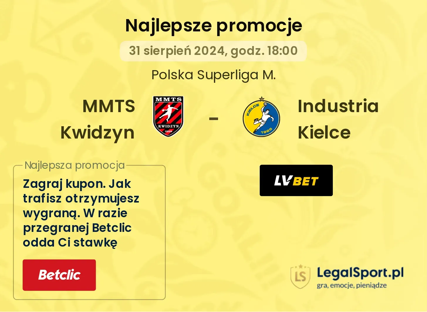 MMTS Kwidzyn - Industria Kielce promocje bonusy na mecz