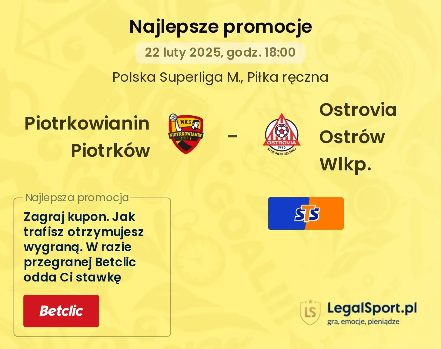 Ostrovia Ostrów Wlkp. - Piotrkowianin Piotrków promocje bonusy na mecz