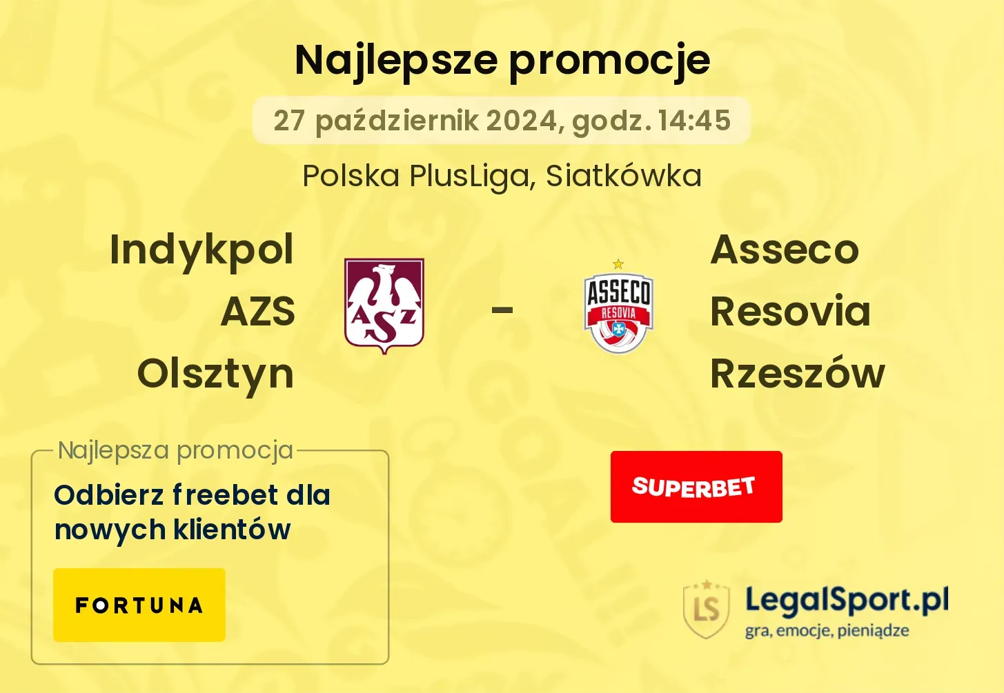 Indykpol AZS Olsztyn - Asseco Resovia Rzeszów promocje bonusy na mecz