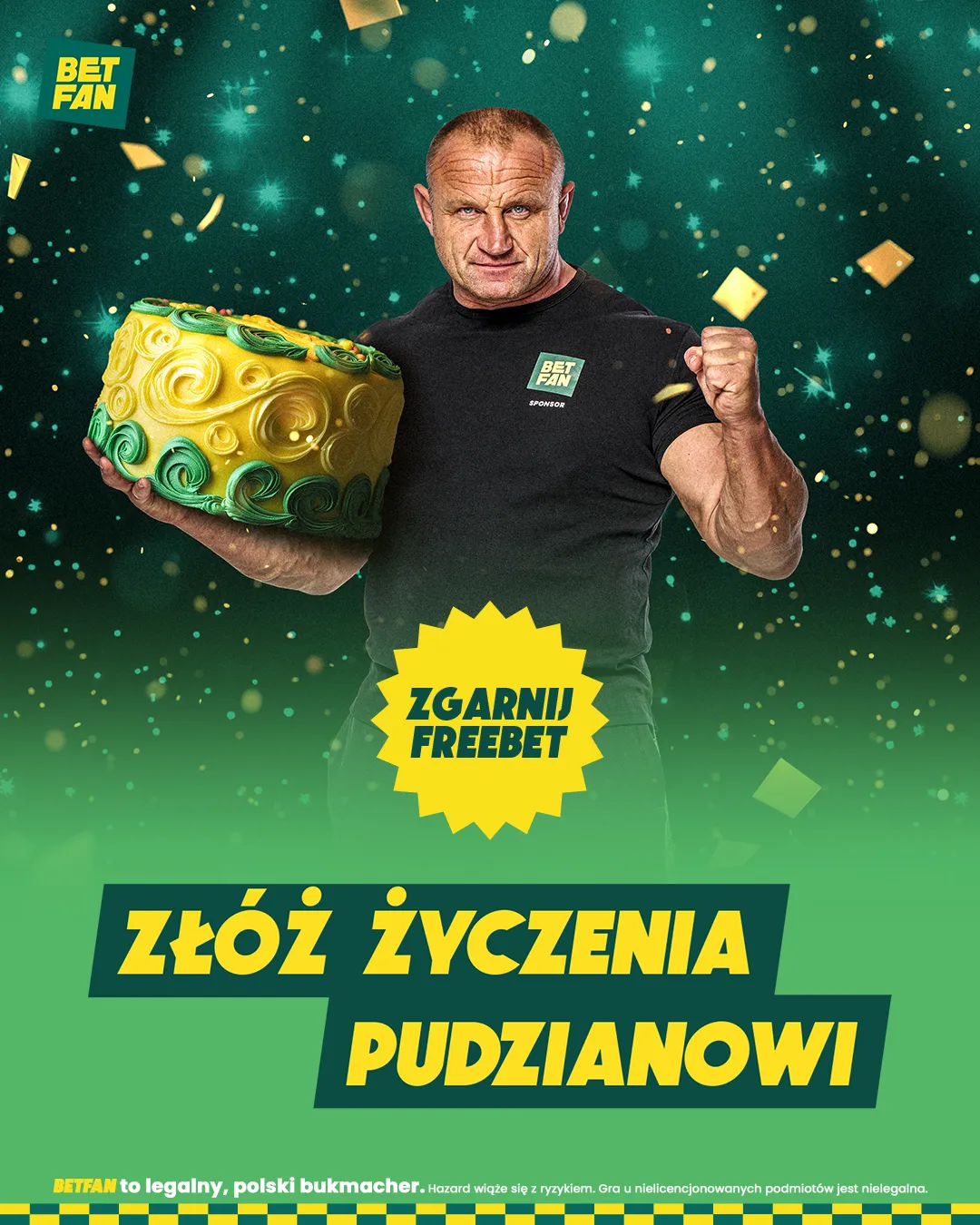 Złóż urodzinowe życzenia Pudzianowi, otrzymaj 30 zł we freebecie