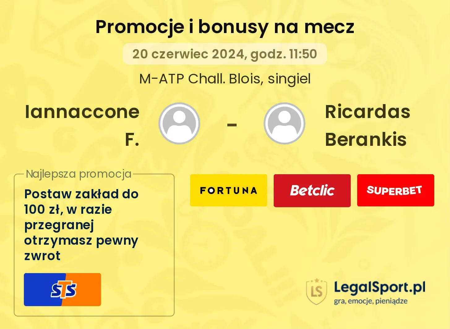 Iannaccone F. - Ricardas Berankis promocje bonusy na mecz