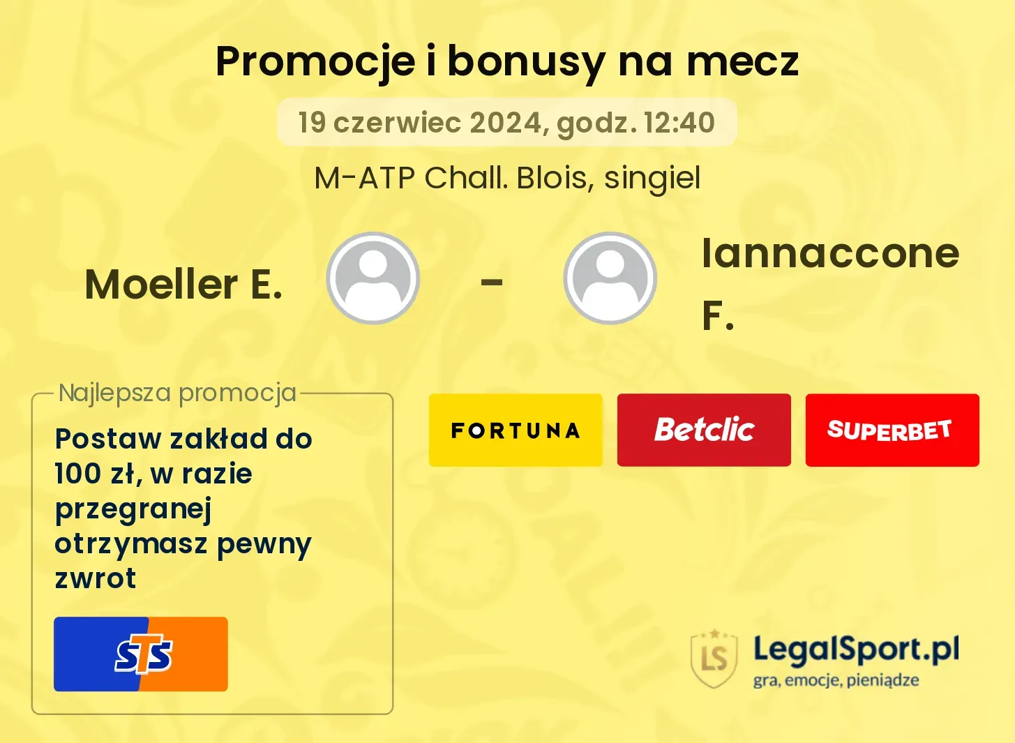 Moeller E. - Iannaccone F. promocje bonusy na mecz