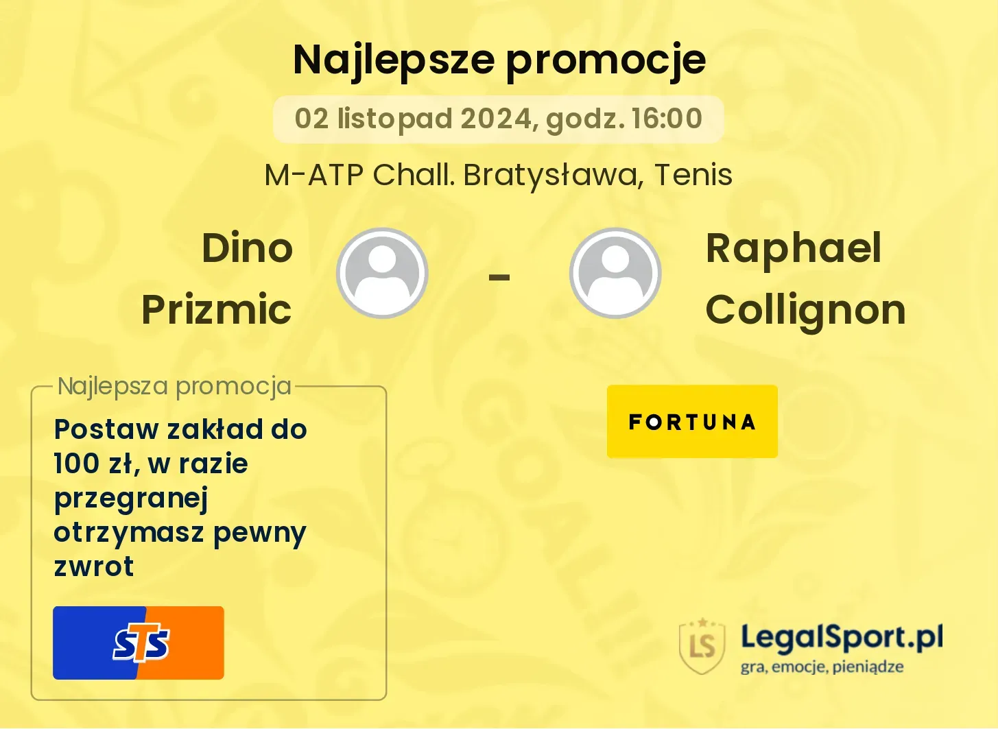 Dino Prizmic - Raphael Collignon promocje bonusy na mecz