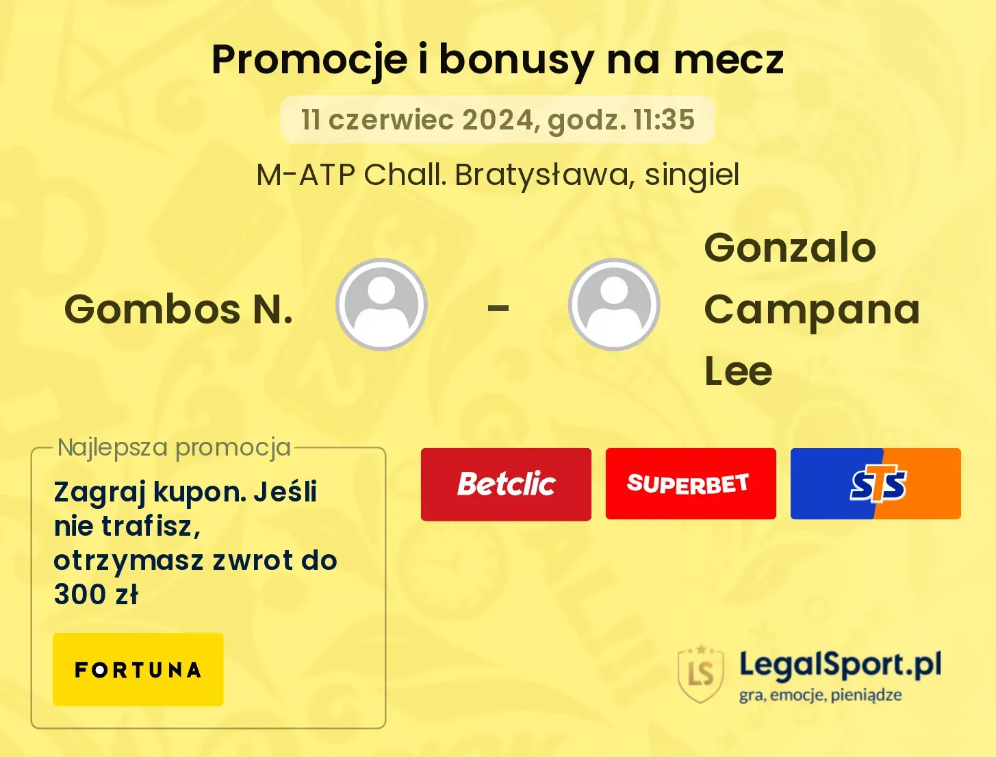 Gombos N. - Gonzalo Campana Lee promocje bonusy na mecz