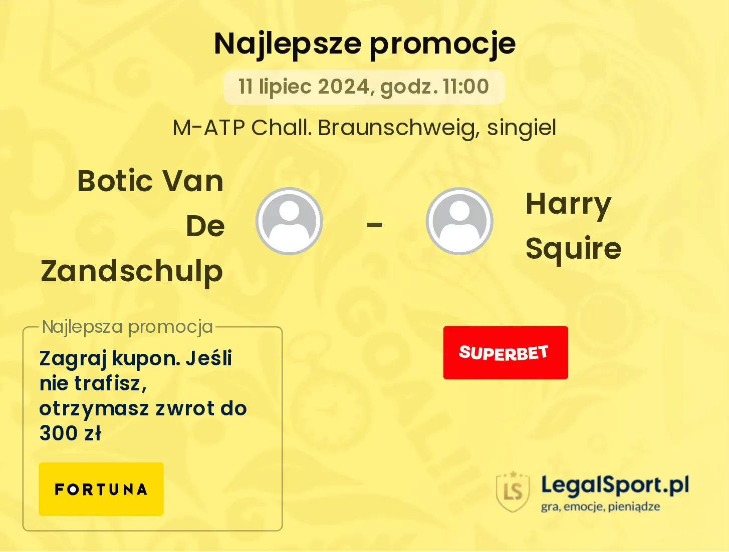 Botic Van De Zandschulp - Harry Squire promocje bonusy na mecz