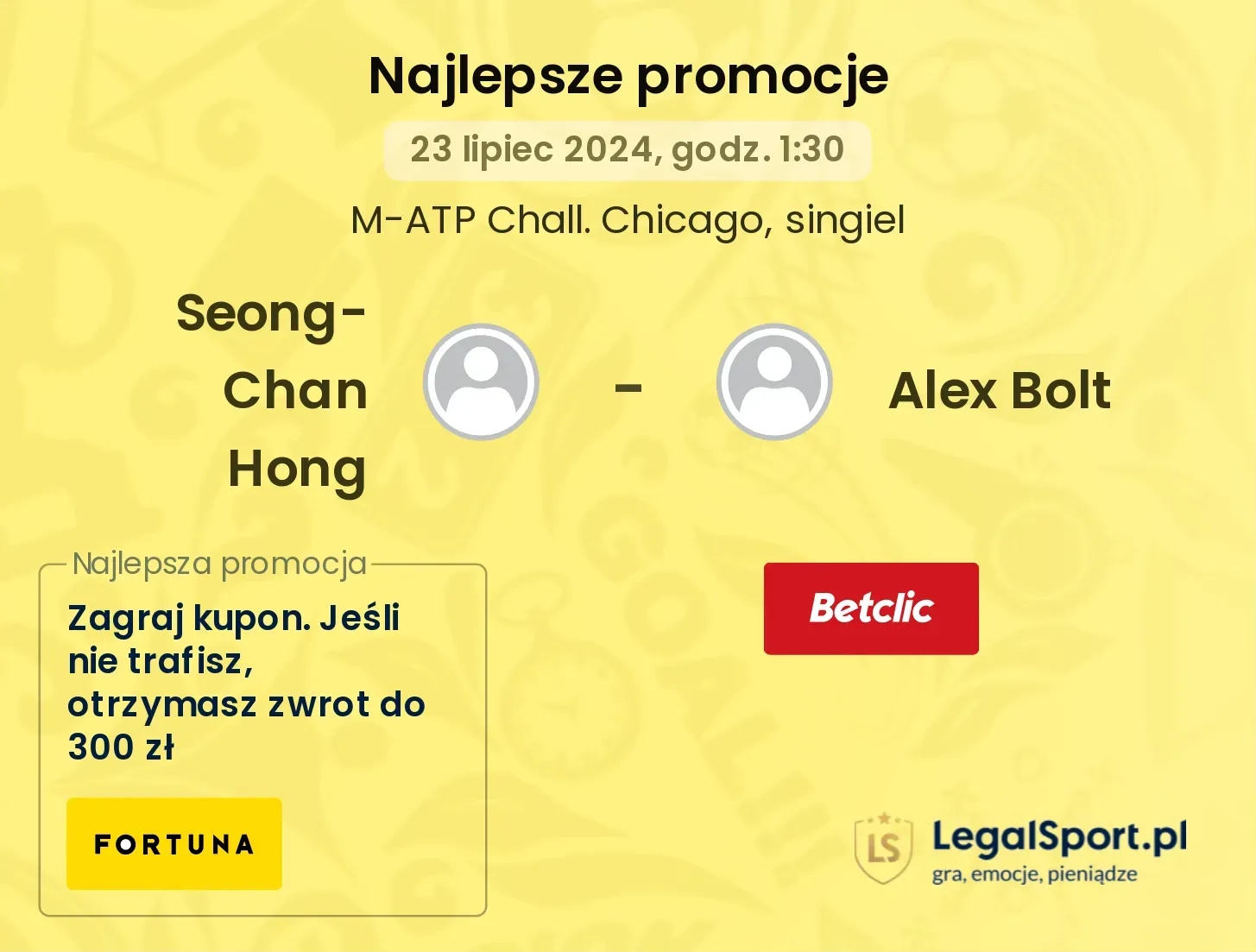 Seong-Chan Hong - Alex Bolt promocje bonusy na mecz