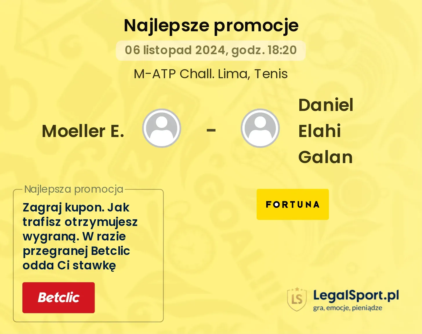 Moeller E. - Daniel Elahi Galan promocje bonusy na mecz