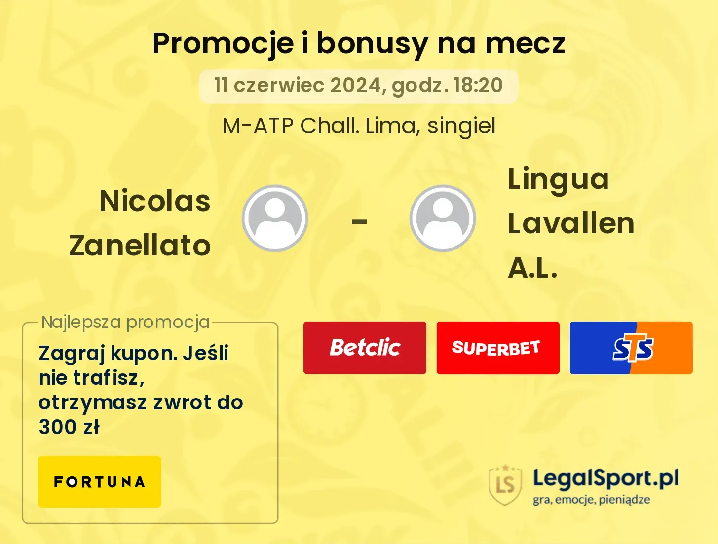 Nicolas Zanellato - Lingua Lavallen A.L. promocje bonusy na mecz