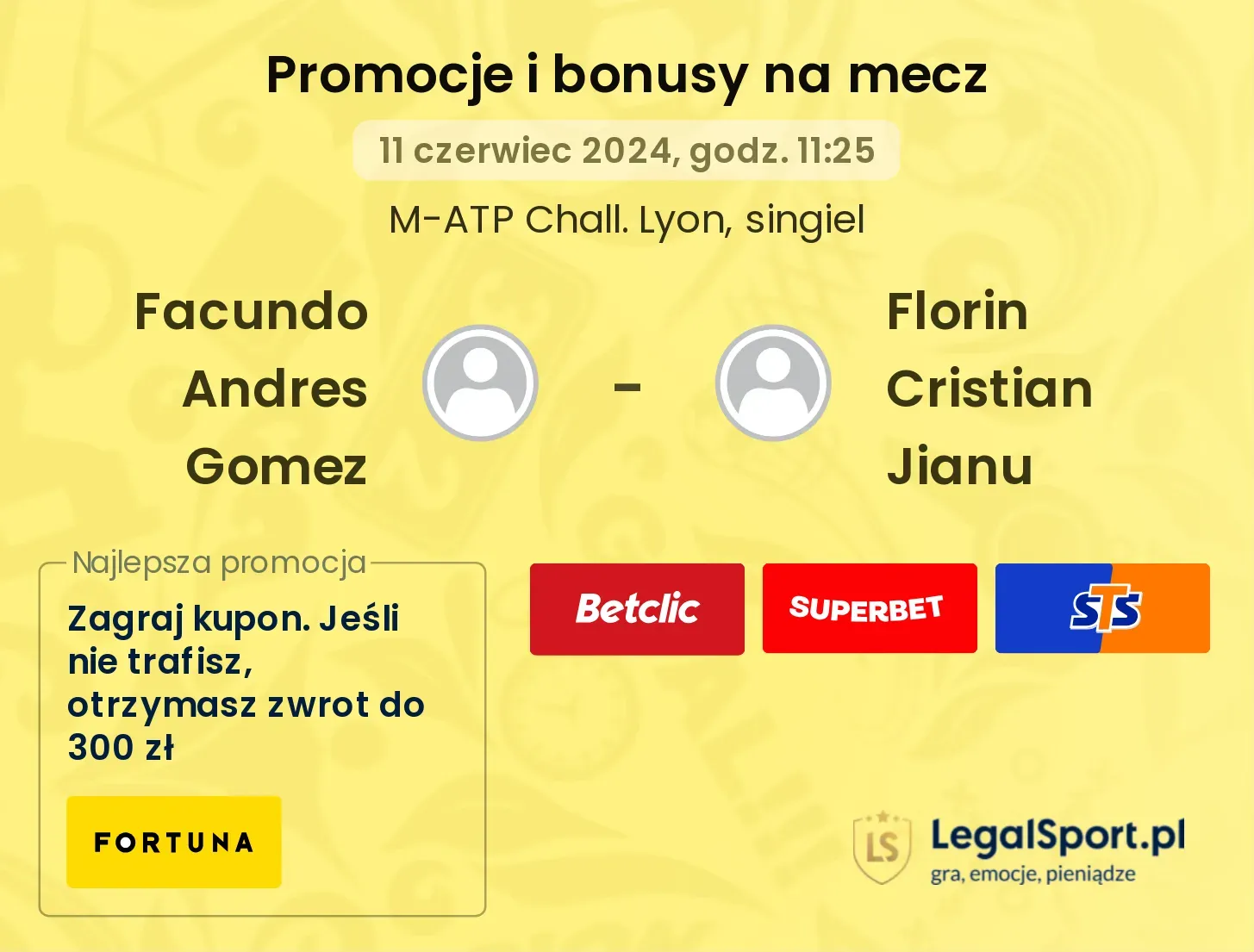 Facundo Andres Gomez - Florin Cristian Jianu promocje bonusy na mecz