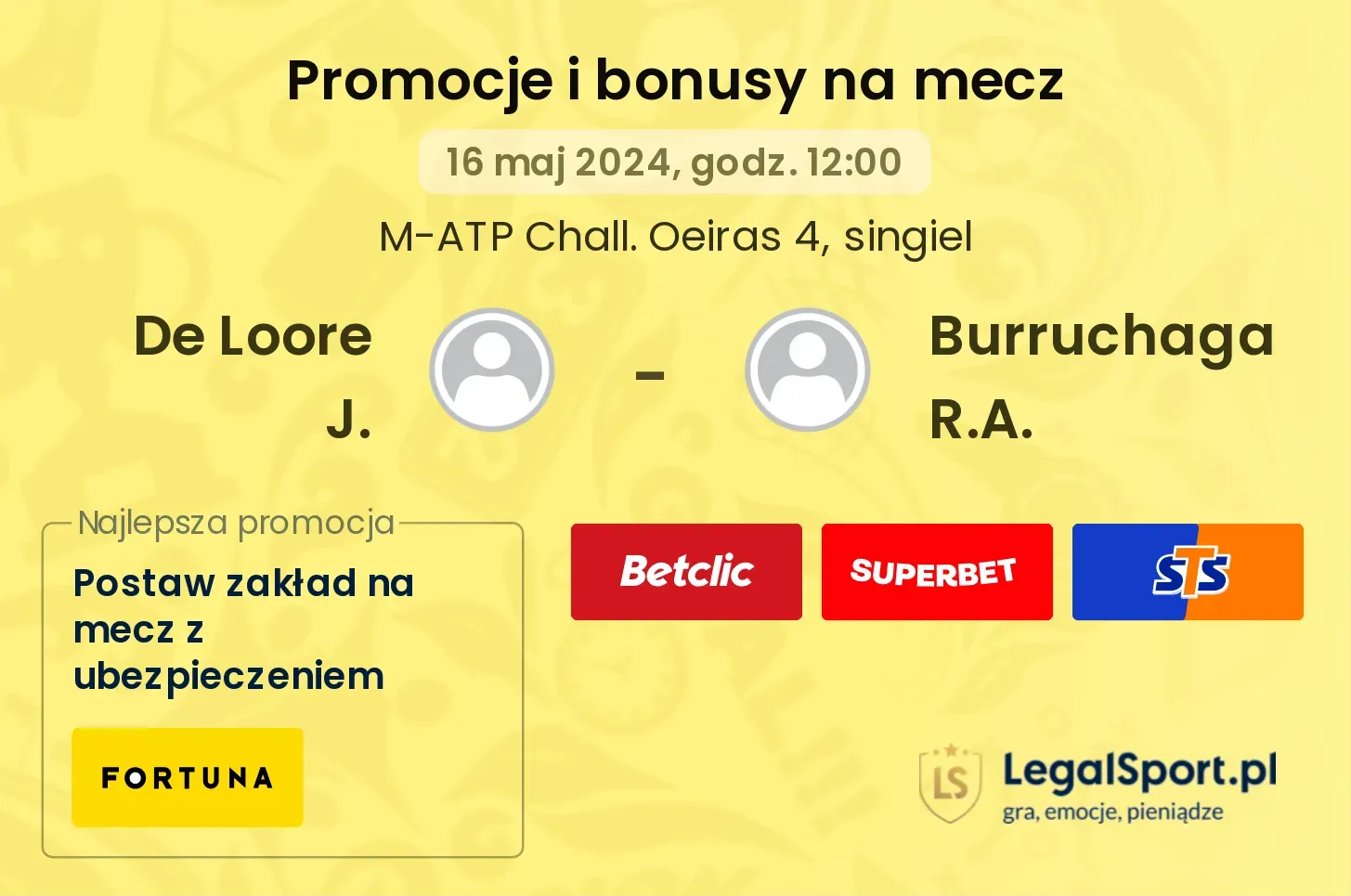 De Loore J. - Burruchaga R.A. promocje bonusy na mecz