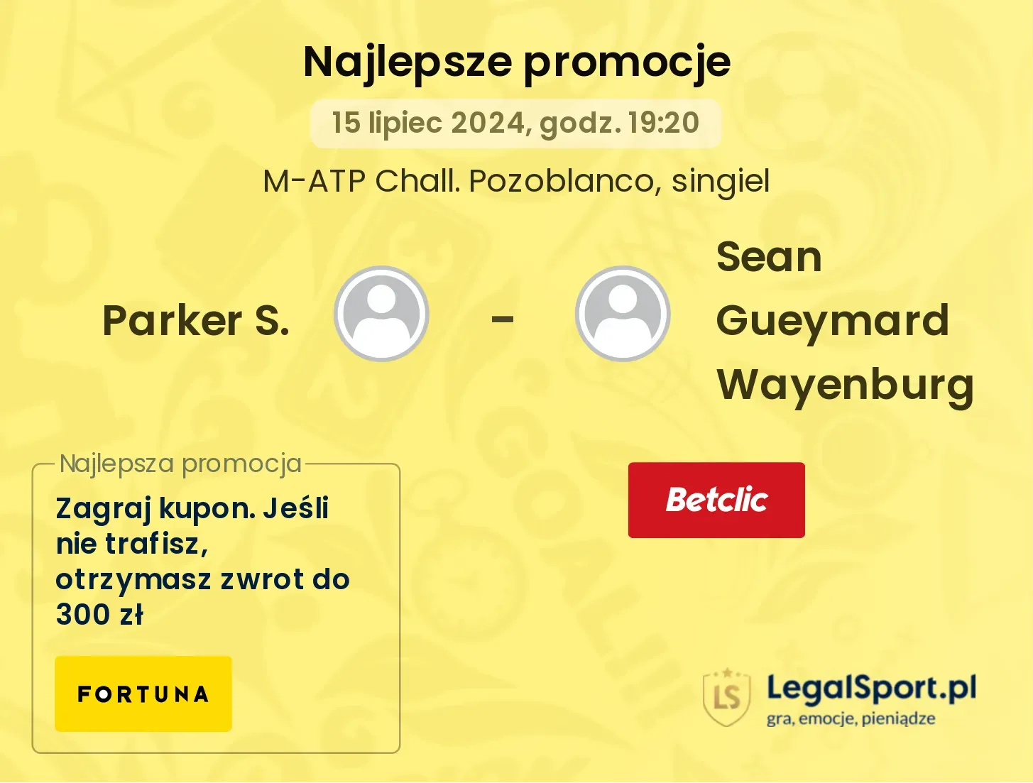 Parker S. - Sean Gueymard Wayenburg promocje bonusy na mecz