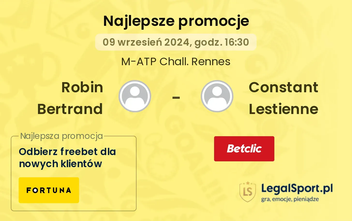 Robin Bertrand - Constant Lestienne promocje bonusy na mecz