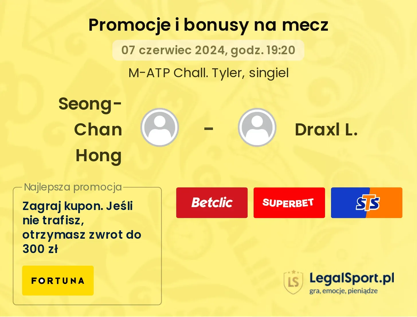 Seong-Chan Hong - Draxl L. promocje bonusy na mecz