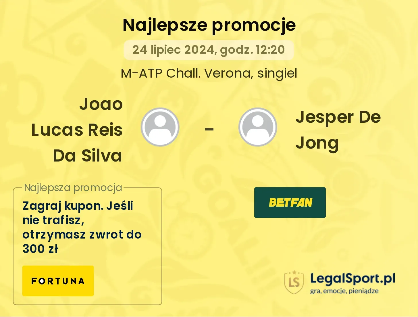 Joao Lucas Reis Da Silva - Jesper De Jong promocje bonusy na mecz