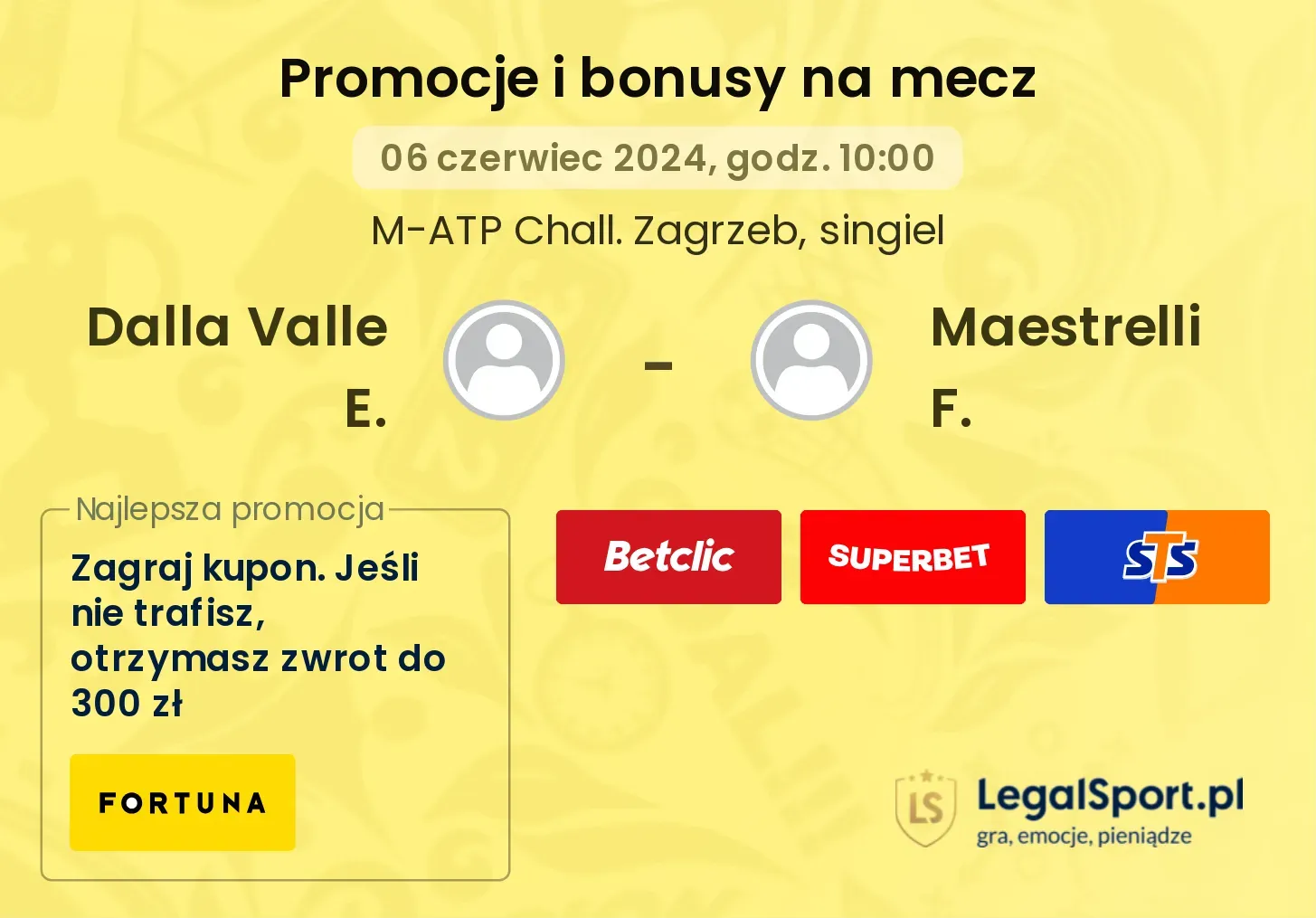 Dalla Valle E. - Maestrelli F. promocje bonusy na mecz