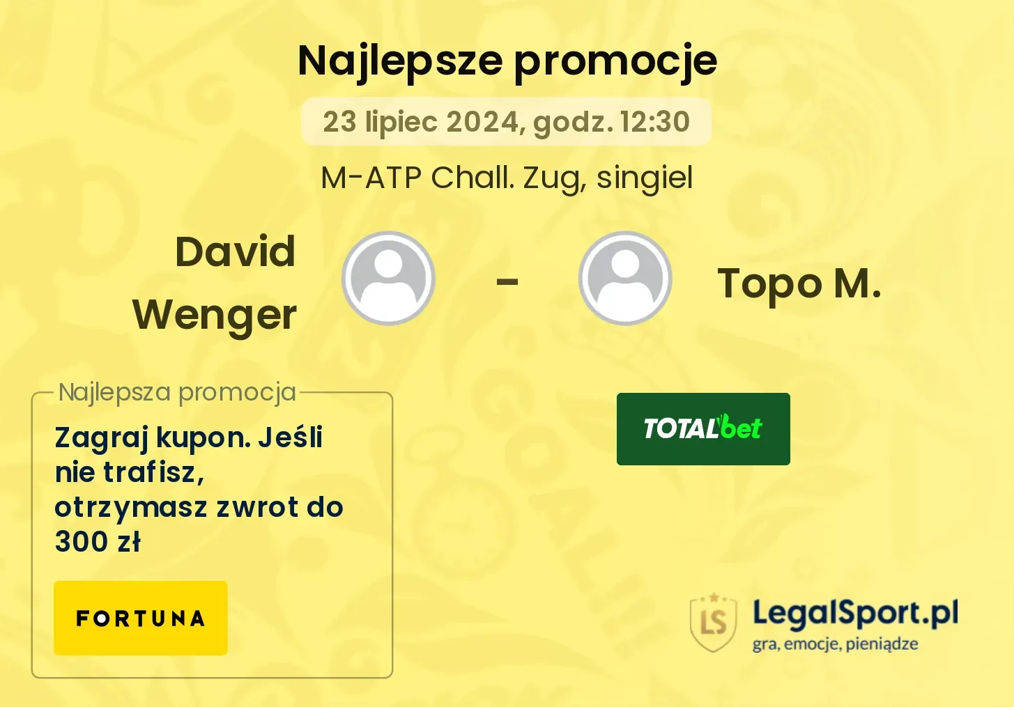 David Wenger - Topo M. promocje bonusy na mecz