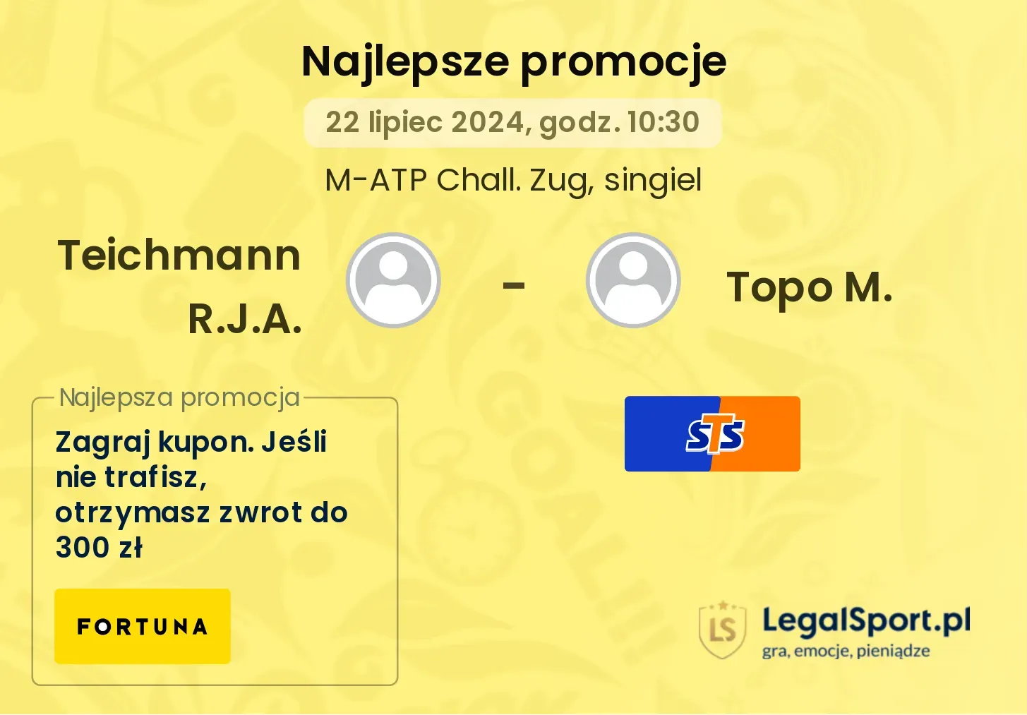 Teichmann R.J.A. - Topo M. promocje bonusy na mecz