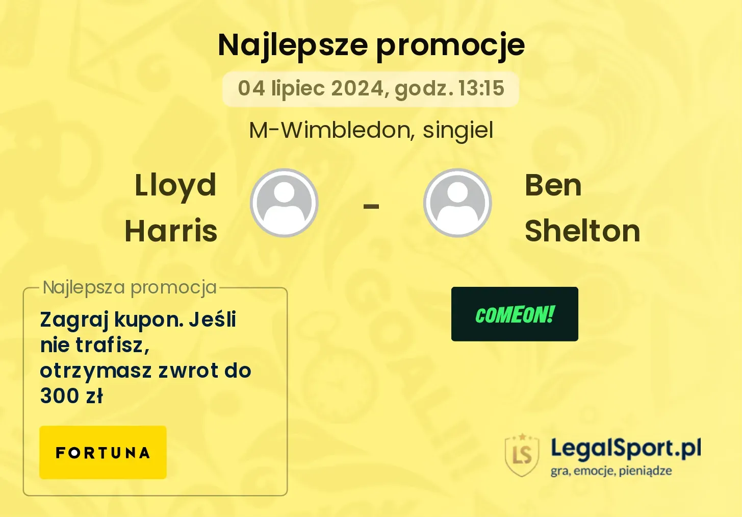 Lloyd Harris - Ben Shelton promocje bonusy na mecz