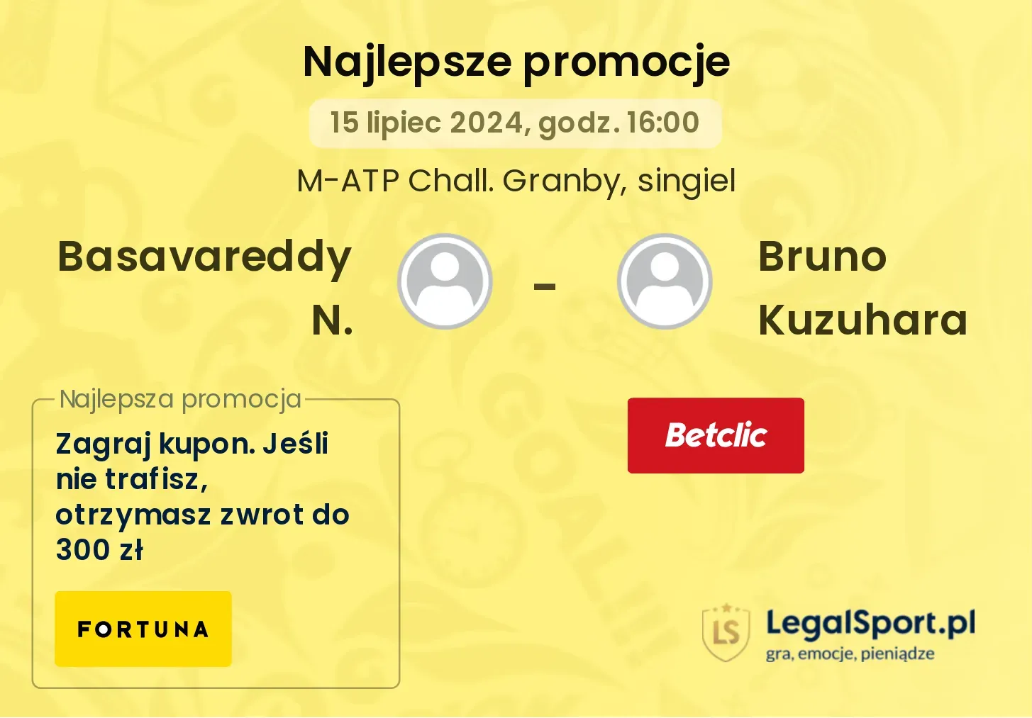 Basavareddy N. - Bruno Kuzuhara promocje bonusy na mecz