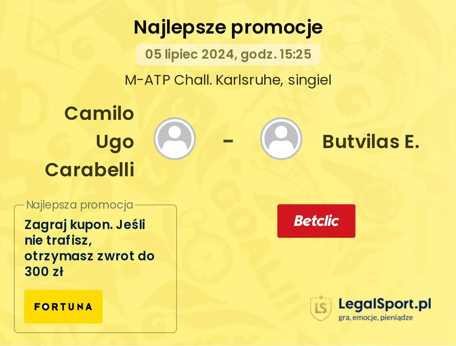 Camilo Ugo Carabelli - Butvilas E. promocje u bukmacherów (05.07, 15:25)