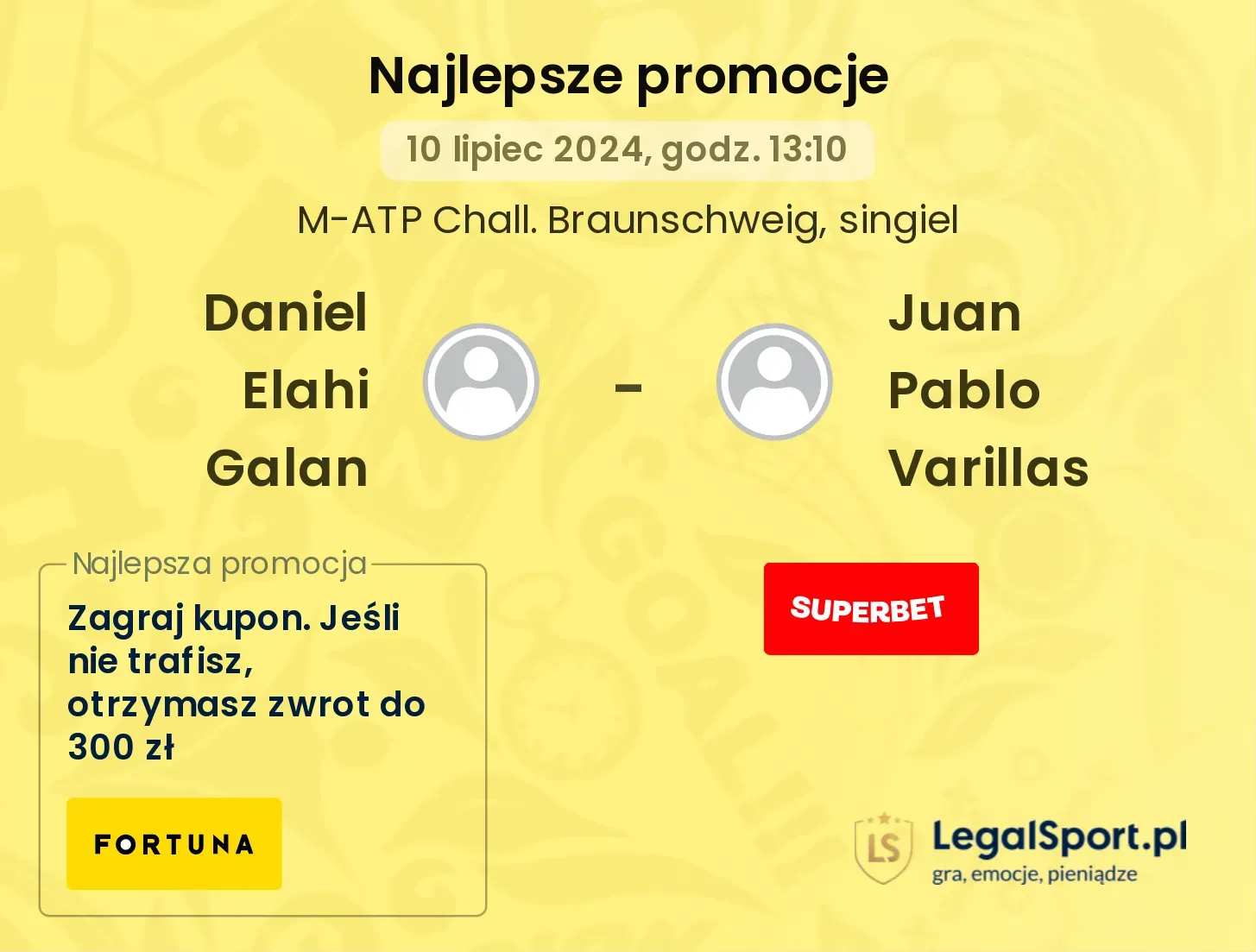 Daniel Elahi Galan - Juan Pablo Varillas promocje bonusy na mecz