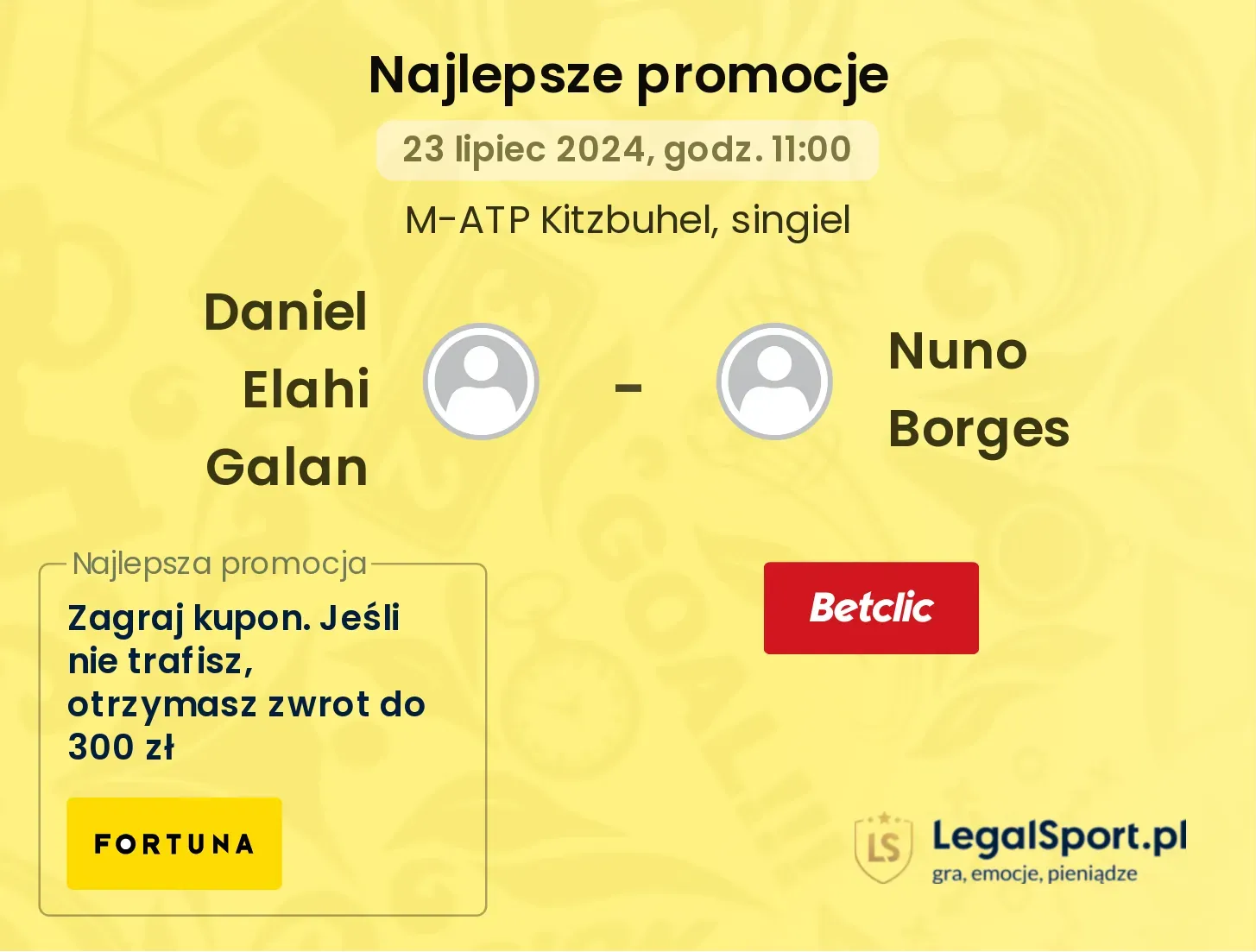 Daniel Elahi Galan - Nuno Borges promocje bonusy na mecz