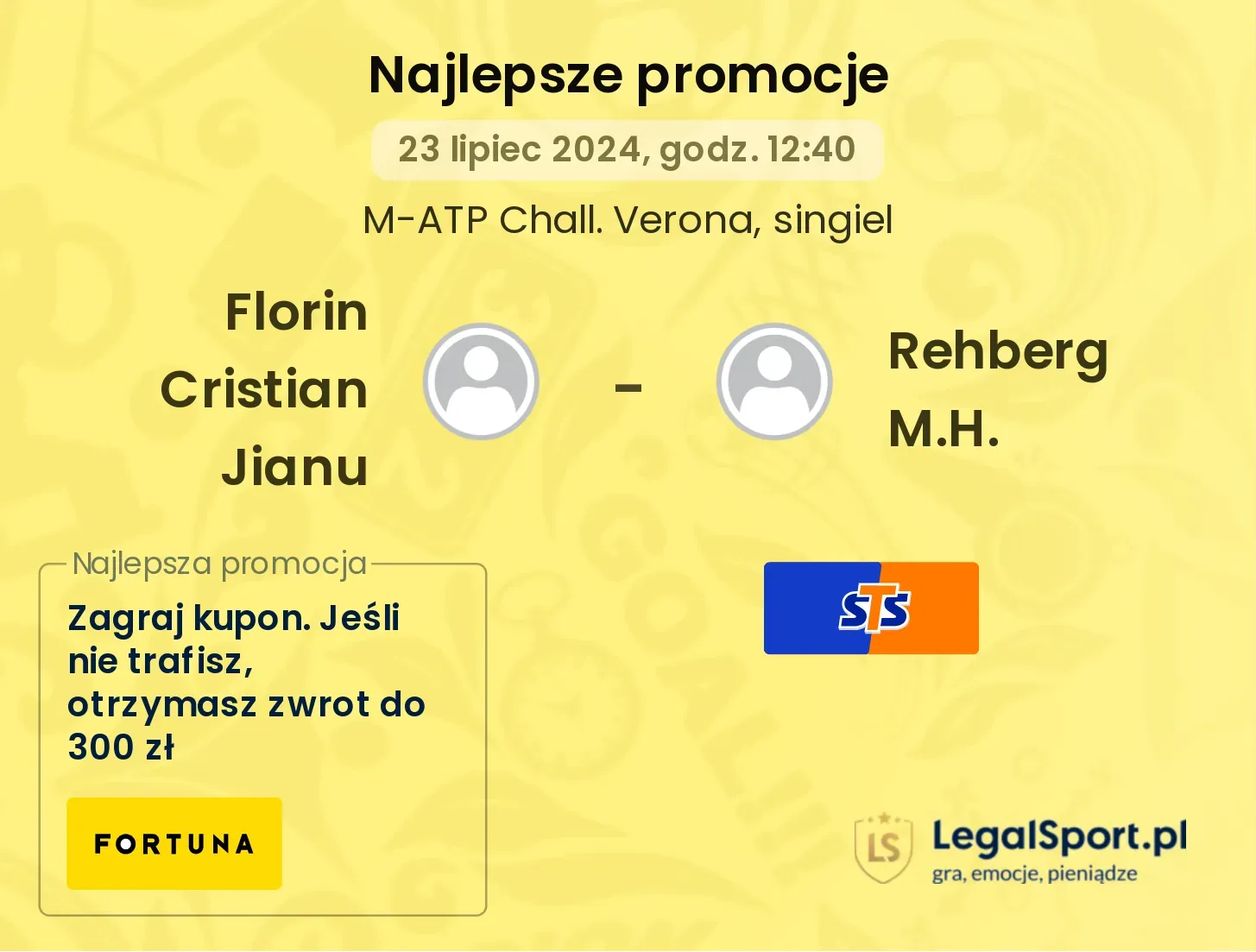 Florin Cristian Jianu - Rehberg M.H. promocje bonusy na mecz