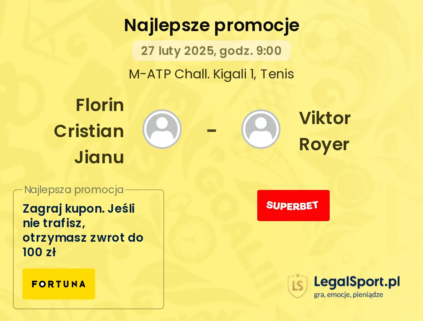 Florin Cristian Jianu - Viktor Royer promocje bonusy na mecz