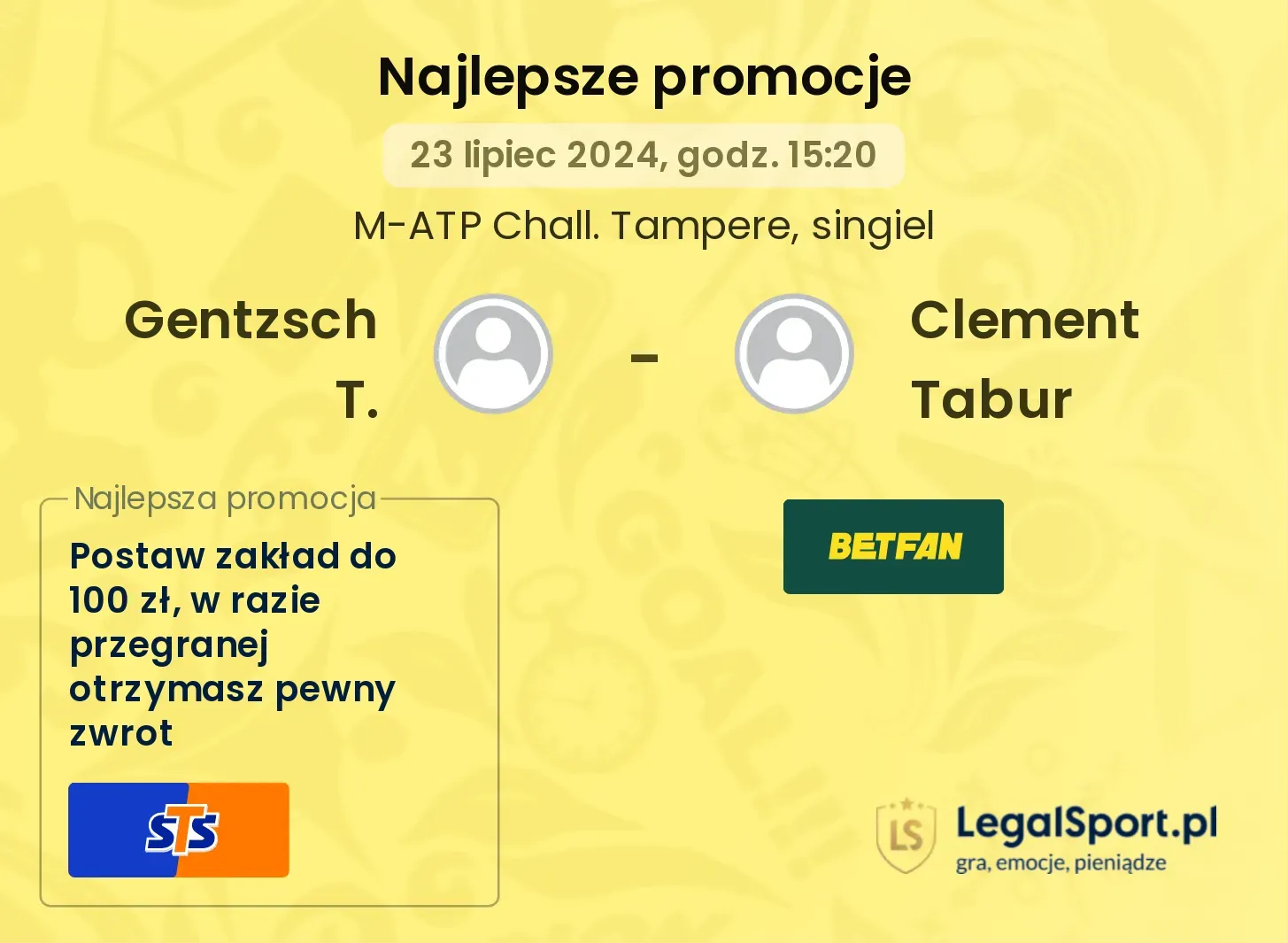 Gentzsch T. - Clement Tabur promocje bonusy na mecz