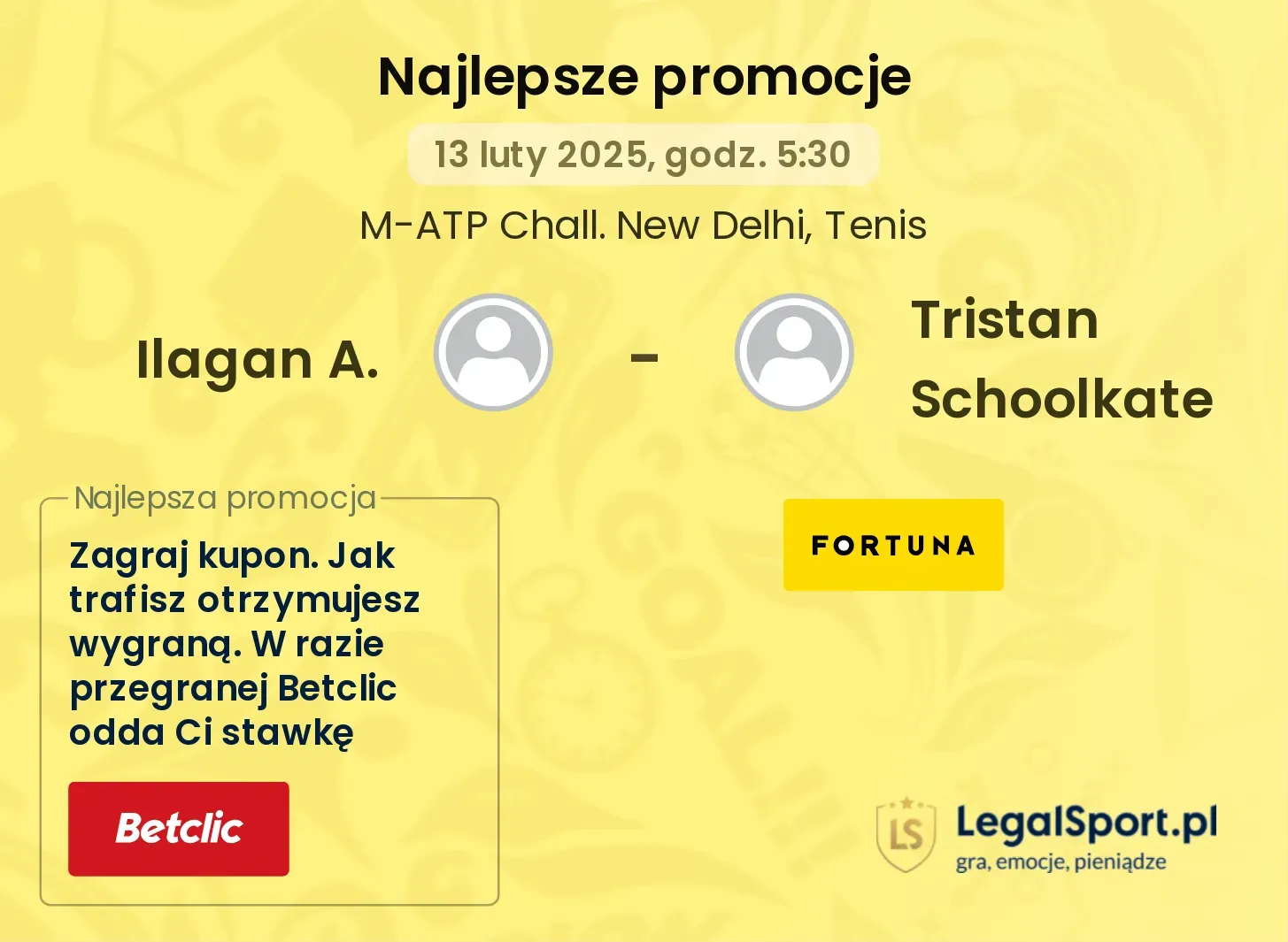 Ilagan A. - Tristan Schoolkate promocje bonusy na mecz