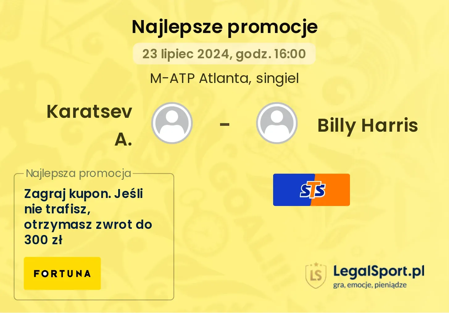 Karatsev A. - Billy Harris promocje bonusy na mecz