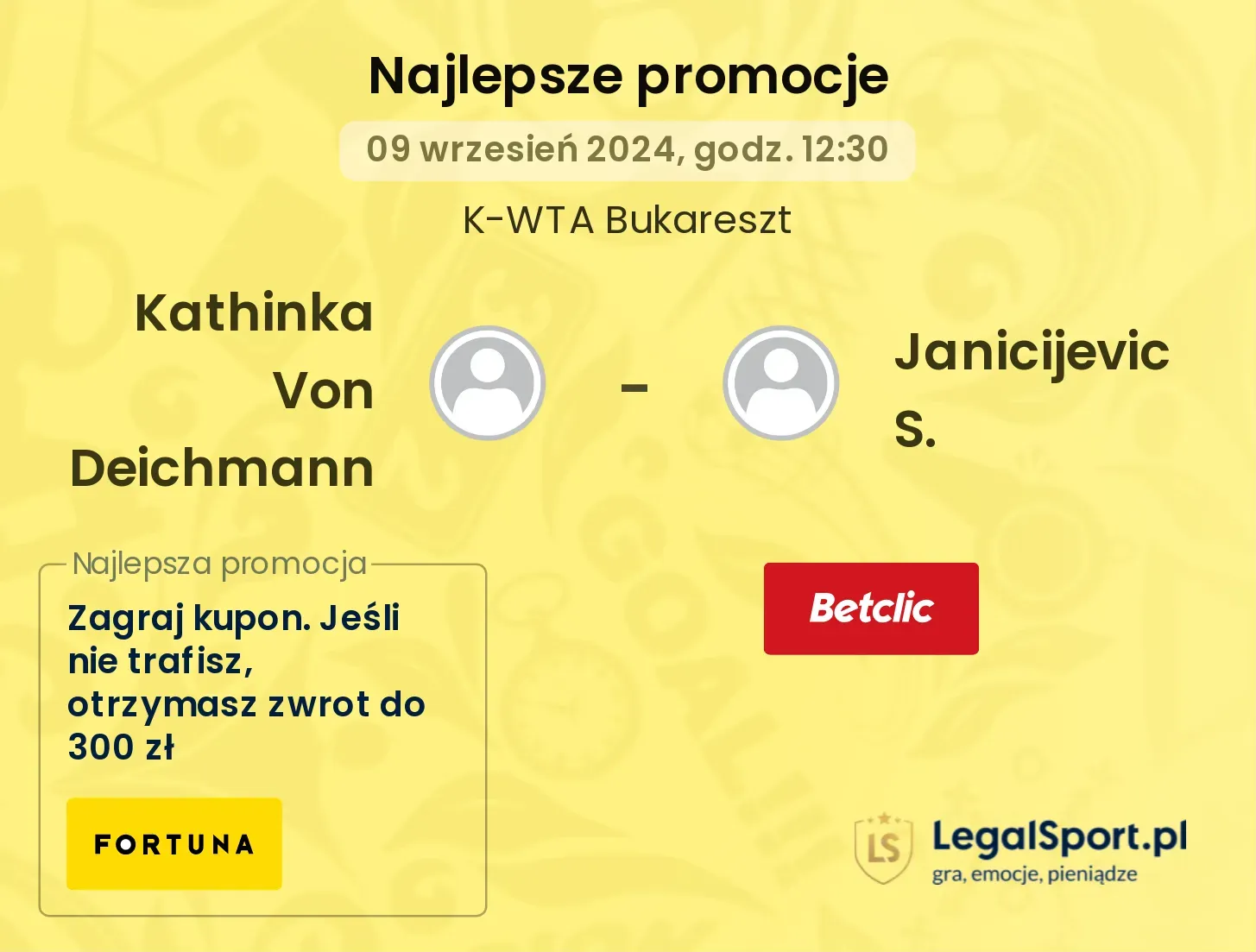 Kathinka Von Deichmann - Janicijevic S. promocje bonusy na mecz