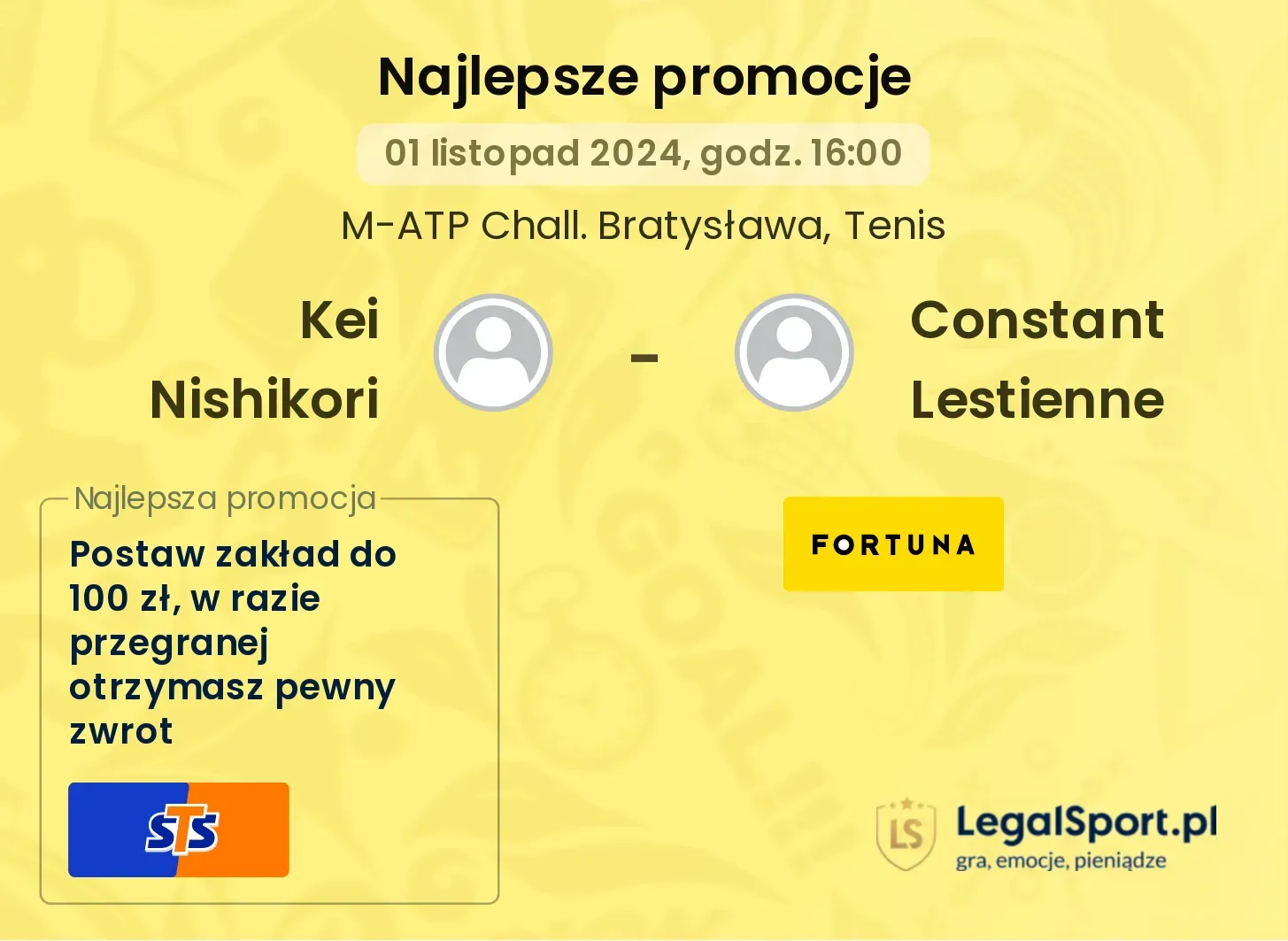 Kei Nishikori - Constant Lestienne promocje bonusy na mecz