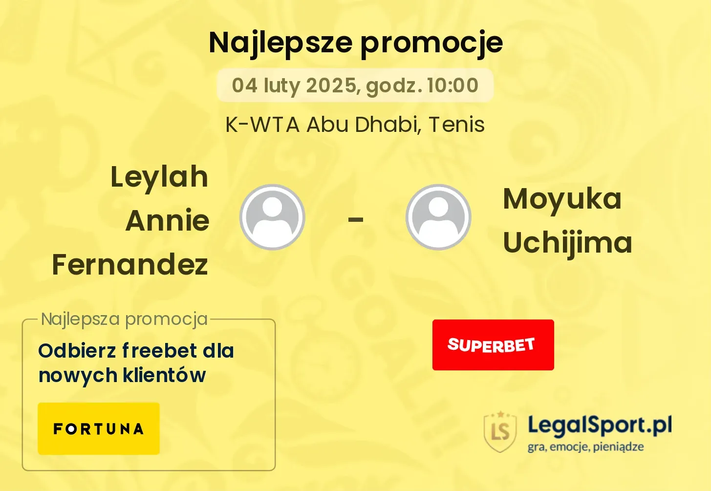 Leylah Annie Fernandez - Moyuka Uchijima promocje bonusy na mecz