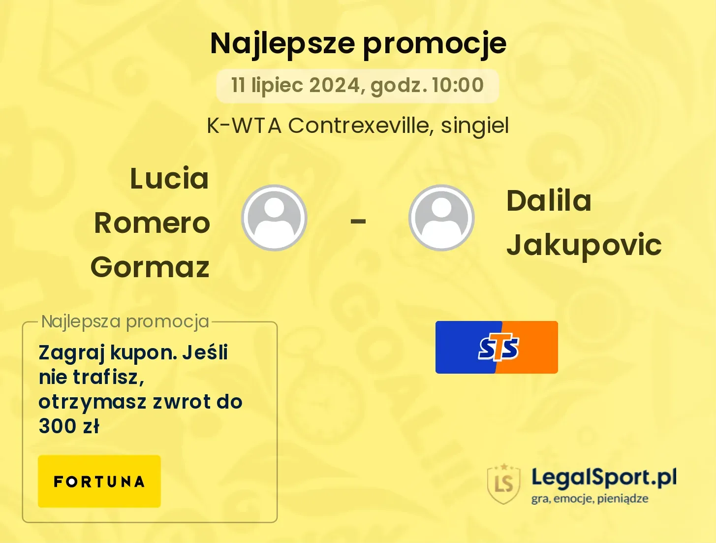 Lucia Romero Gormaz - Dalila Jakupovic promocje bonusy na mecz