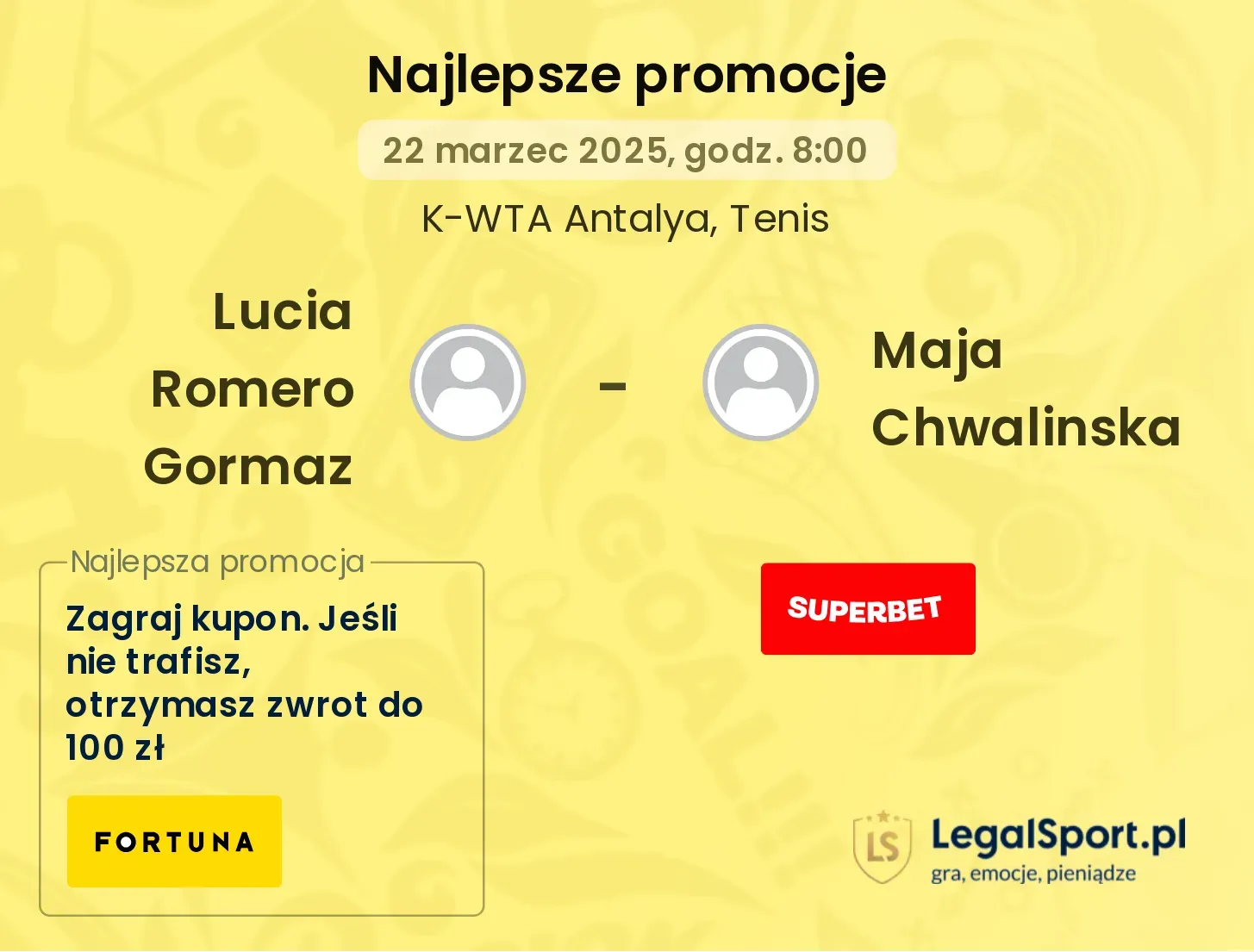 Lucia Romero Gormaz - Maja Chwalinska promocje bukmacherskie