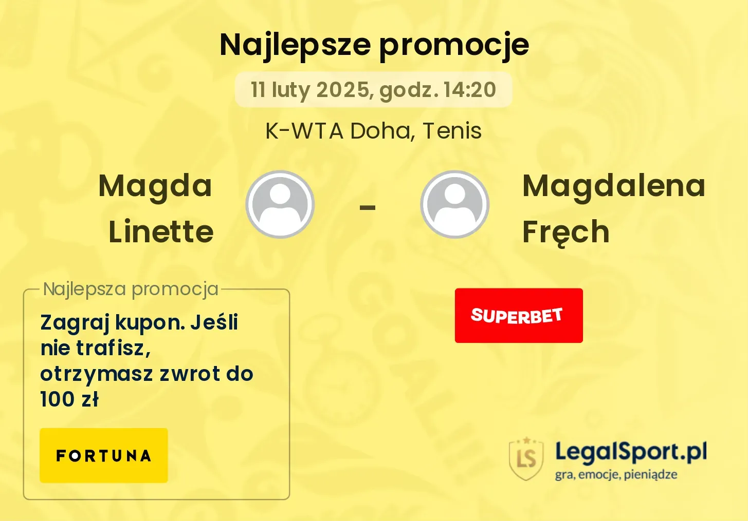 Magda Linette - Magdalena Fręch promocje bukmacherskie