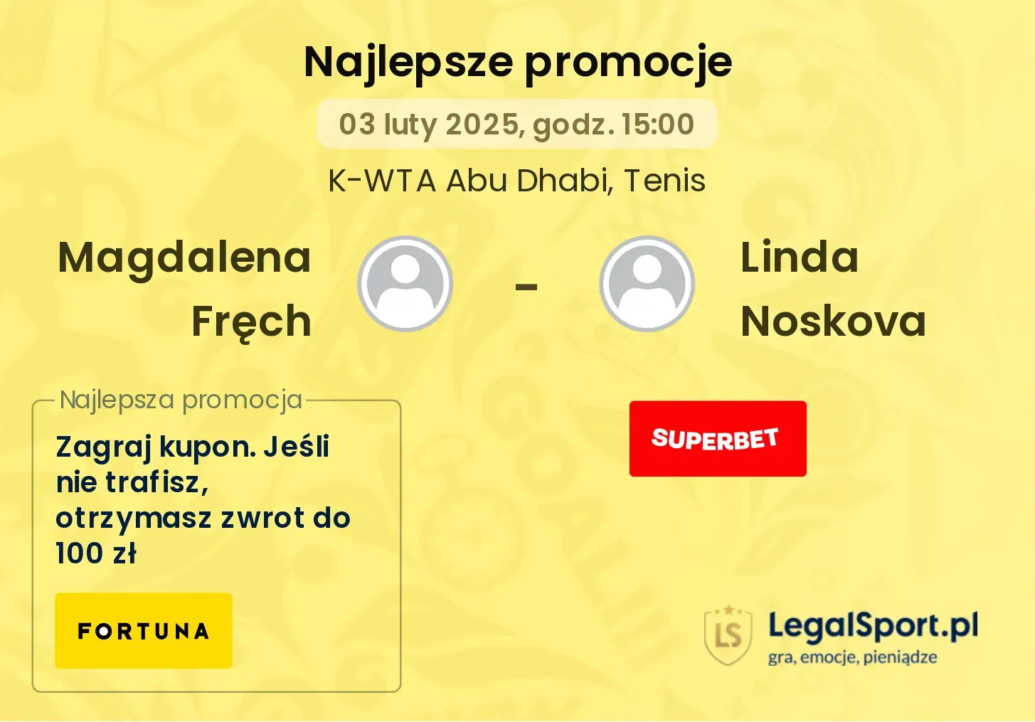 Magdalena Fręch - Linda Noskova promocje bonusy na mecz