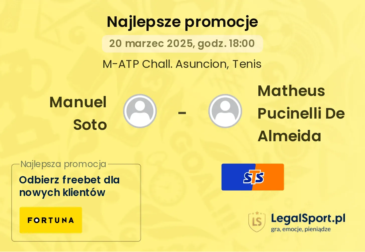 Manuel Soto - Matheus Pucinelli De Almeida promocje u bukmacherów