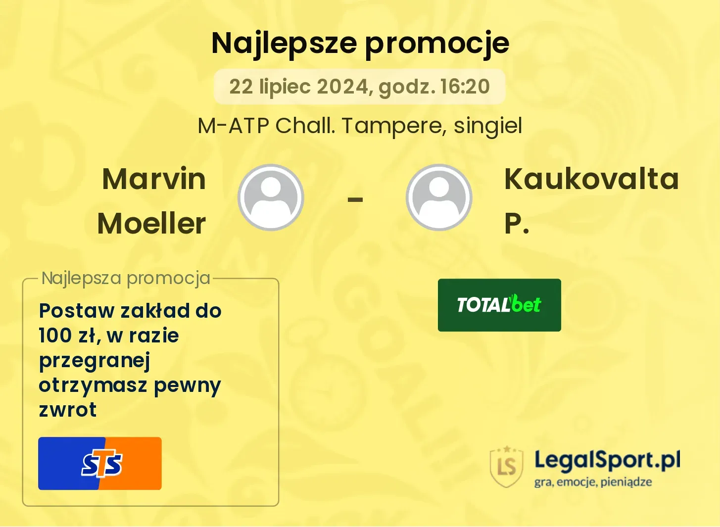 Marvin Moeller - Kaukovalta P. promocje bonusy na mecz