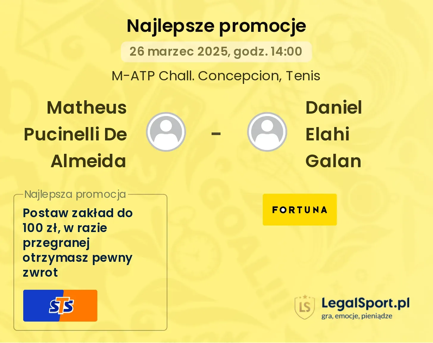 Matheus Pucinelli De Almeida - Daniel Elahi Galan promocje u bukmacherów