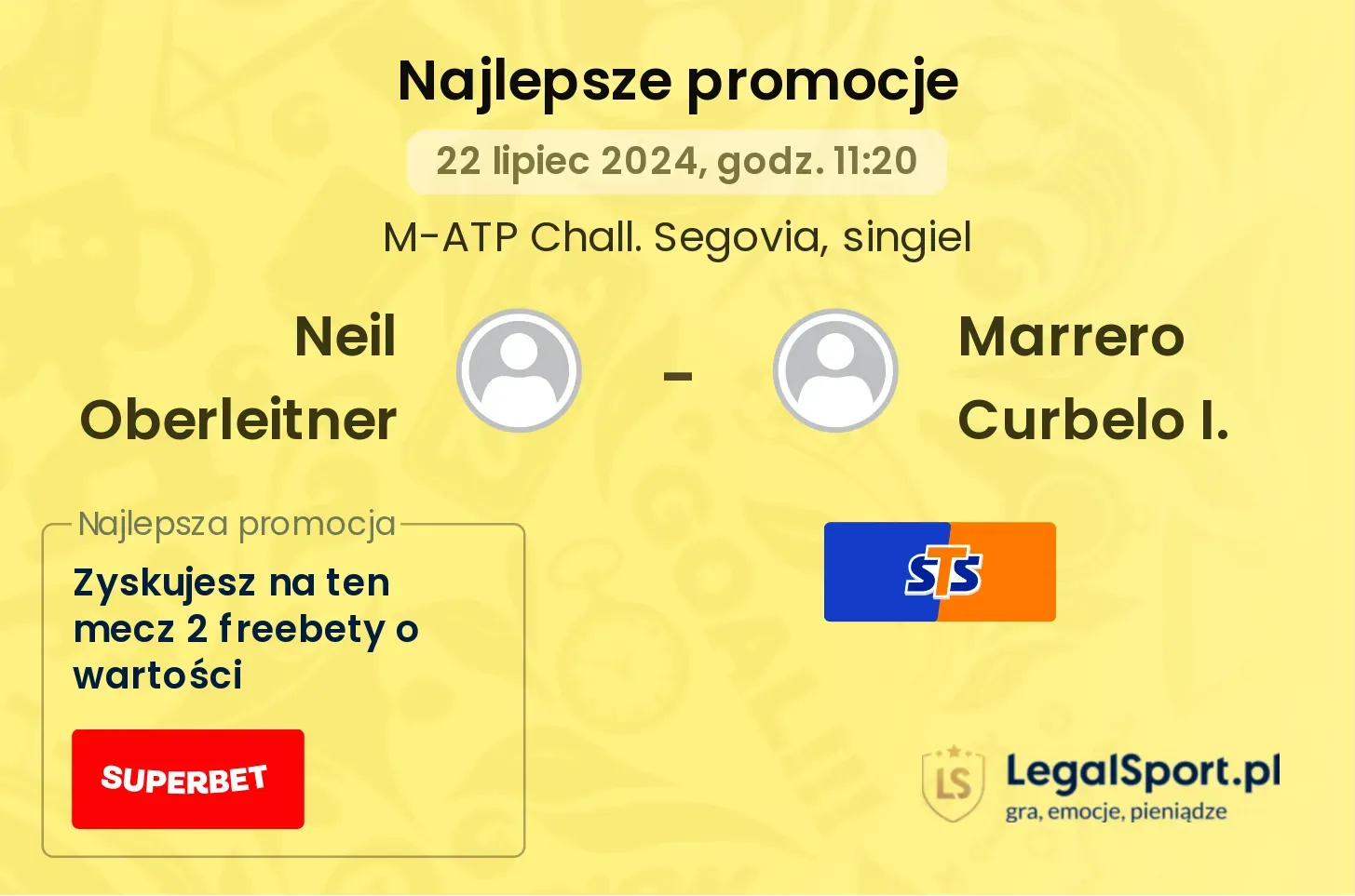 Neil Oberleitner - Marrero Curbelo I. promocje bonusy na mecz