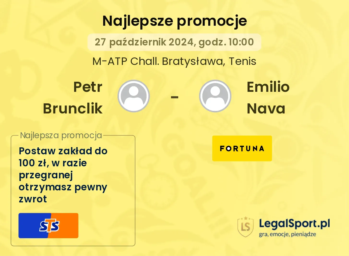 Petr Brunclik - Emilio Nava promocje bonusy na mecz