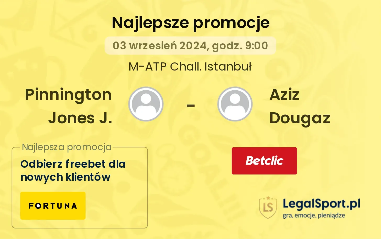 Pinnington Jones J. - Aziz Dougaz promocje bonusy na mecz