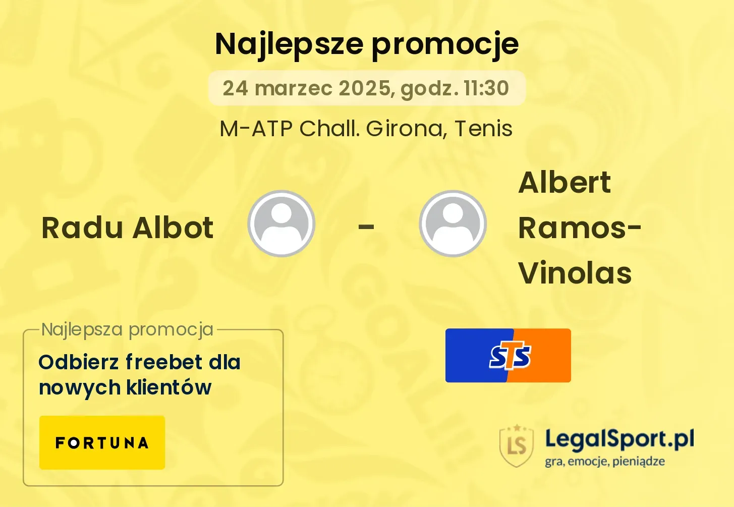 Radu Albot - Albert Ramos-Vinolas promocje u bukmacherów